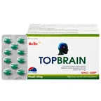 Thuốc Topbrain Reliv điều trị suy nhược thần kinh, giúp tăng tuần hoàn não, tăng cường trí nhớ (6 vỉ x 10 viên)