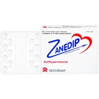 Thuốc Zanedip 10mg Recordati điều trị tăng huyết áp vô căn (2 vỉ x 14 viên)