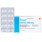 Thuốc Zinnat 250mg GSK điều trị nhiễm khuẩn (1 vỉ x 10 viên)
