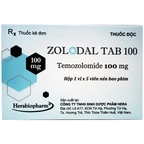 Thuốc Zolodal tab 100mg Herabiopharm điều trị u nguyên bào thần kinh đệm đa dạng (1 vỉ x 5 viên)