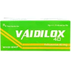 Thuốc Vaidilox 40m Armephaco điều trị tăng acid uric mạn tính (3 vỉ x 10 viên)