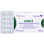 Viên nang cứng Omez 20mg Dr.Reddy's điều trị và dự phòng tái phát loét tá tràng (2 vỉ x 10 viên)