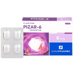 Viên nén Pizar-6 DaViPharm điều trị các bệnh nhiễm giun lươn, giun chỉ (1 vỉ x 4 viên)