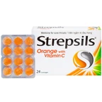 Viên ngậm Strepsils Orange with Vitamin C Reckitt Benckiser điều trị đau họng (2 vỉ x 12 viên)