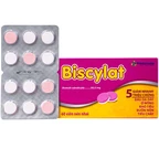 Viên nhai Biscylat 262.5mg Agimexpharm giảm triệu chứng ợ nóng, đau dạ dày, điều trị tiêu chảy (5 vỉ x 12 viên)