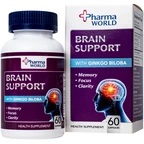 Viên uống bổ não, hỗ trợ cải thiện suy giảm trí nhớ Brain Support Pharma World (60 viên)