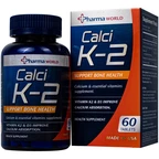 Viên uống bổ sung canxi, hỗ trợ giảm nguy cơ loãng xương Calci K-2 Pharma World (60 viên)