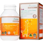 Viên uống bổ sung canxi, Vitamin D3, giúp xương răng chắc khoẻ Vitatree Kids Super Milky Calcium 330mg plus Vitamin D3 (Hộp 60 viên)