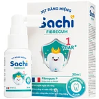 Xịt răng miệng cho bé Sachi Fibregum 30ml (Không chứa Fluor) - Làm sạch răng miệng, giảm mùi hôi miệng, ngăn ngừa sâu răng