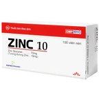 Thuốc Zinc 10 Agimexpharm dự phòng và điều trị thiếu kẽm (10 vỉ x 10 viên)