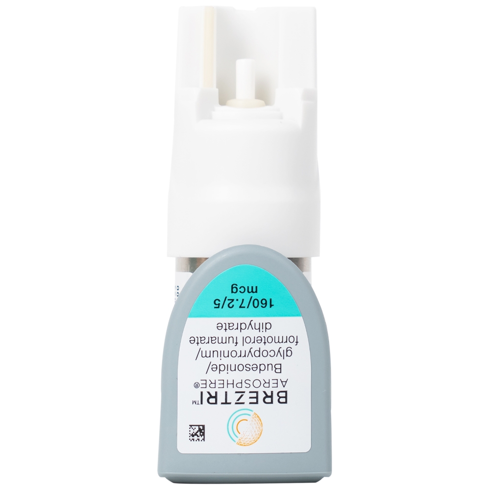 Hình ảnh Thuốc hít Breztri 160/7.2/5mcg Astrazeneca giảm co thắt phế quản cấp tính (120 liều)