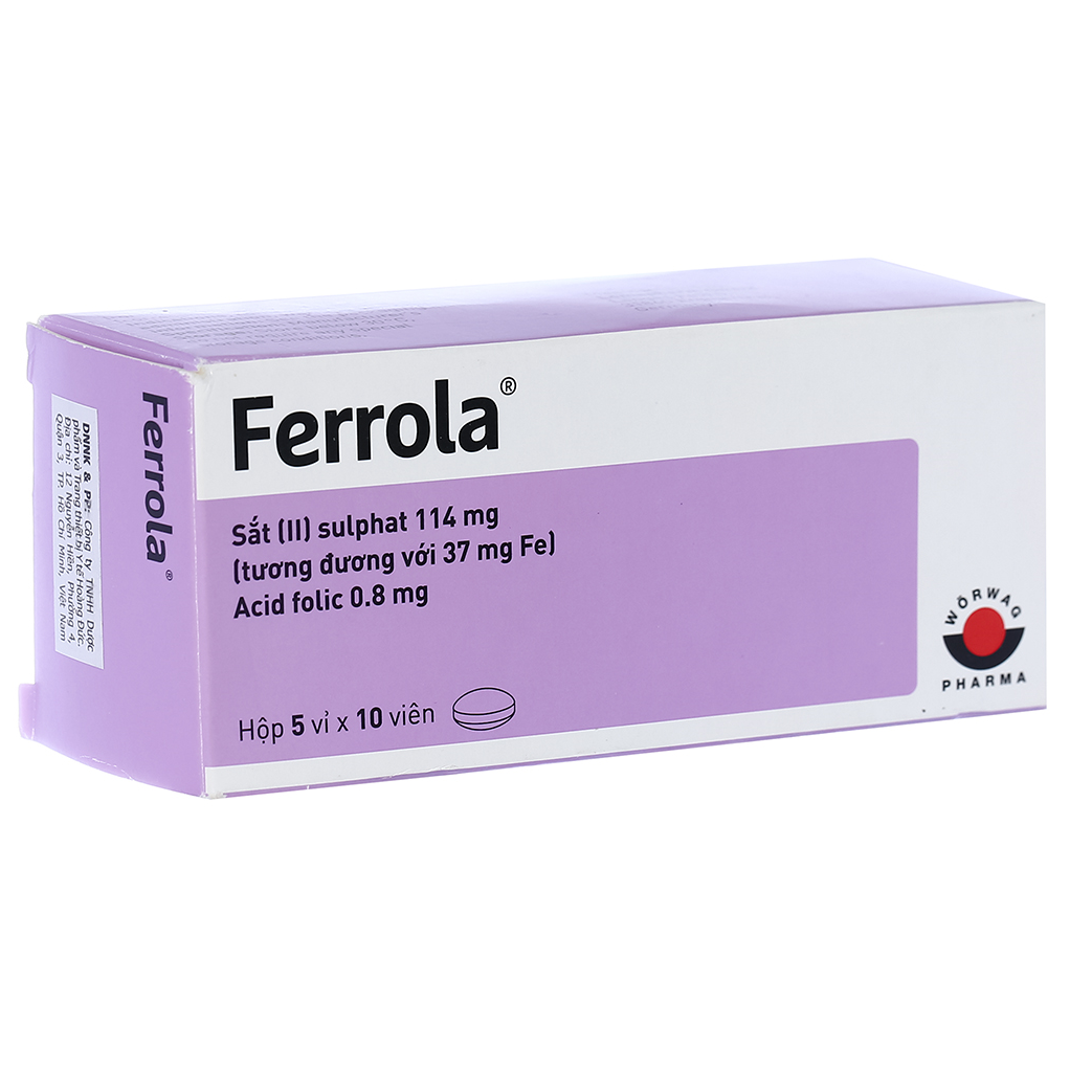 Hình ảnh Thuốc Ferrola Worwag điều trị thiếu máu do thiếu sắt (5 vỉ x 10 viên)