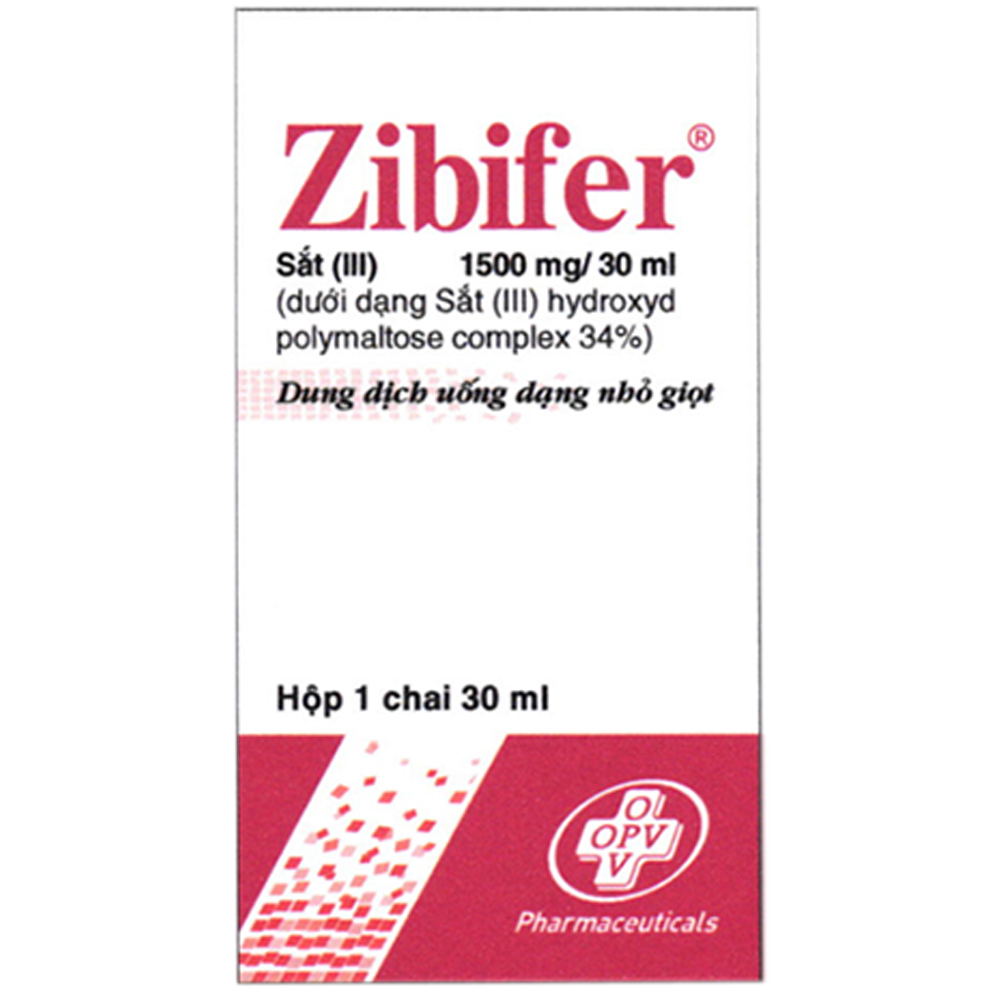Hình ảnh Dung dịch uống Zibifer OPV điều trị thiếu máu, thiếu sắt tiềm ẩn (30ml)