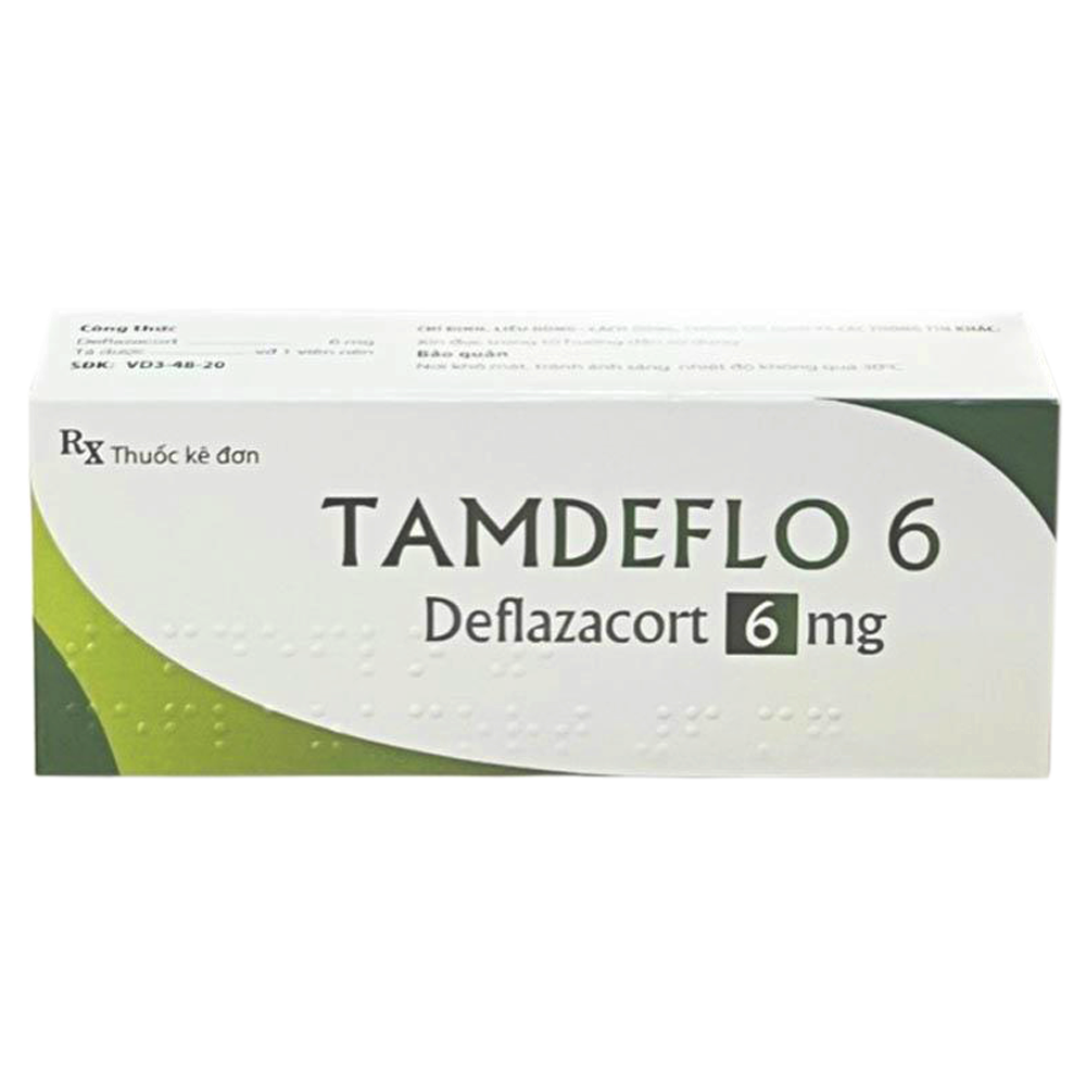 Hình ảnh Thuốc Tamdeflo 6 Medbolide điều trị các bệnh về viêm khớp, hen phế quản (3 vỉ x 10 viên)