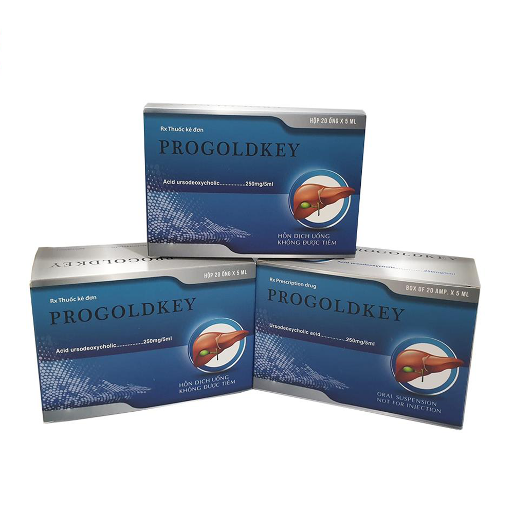 Hình ảnh Hỗn dịch uống Progoldkey Hà Nam làm tan sỏi mật giàu, dự phòng và điều trị sỏi mật (20 ống x 5ml)
