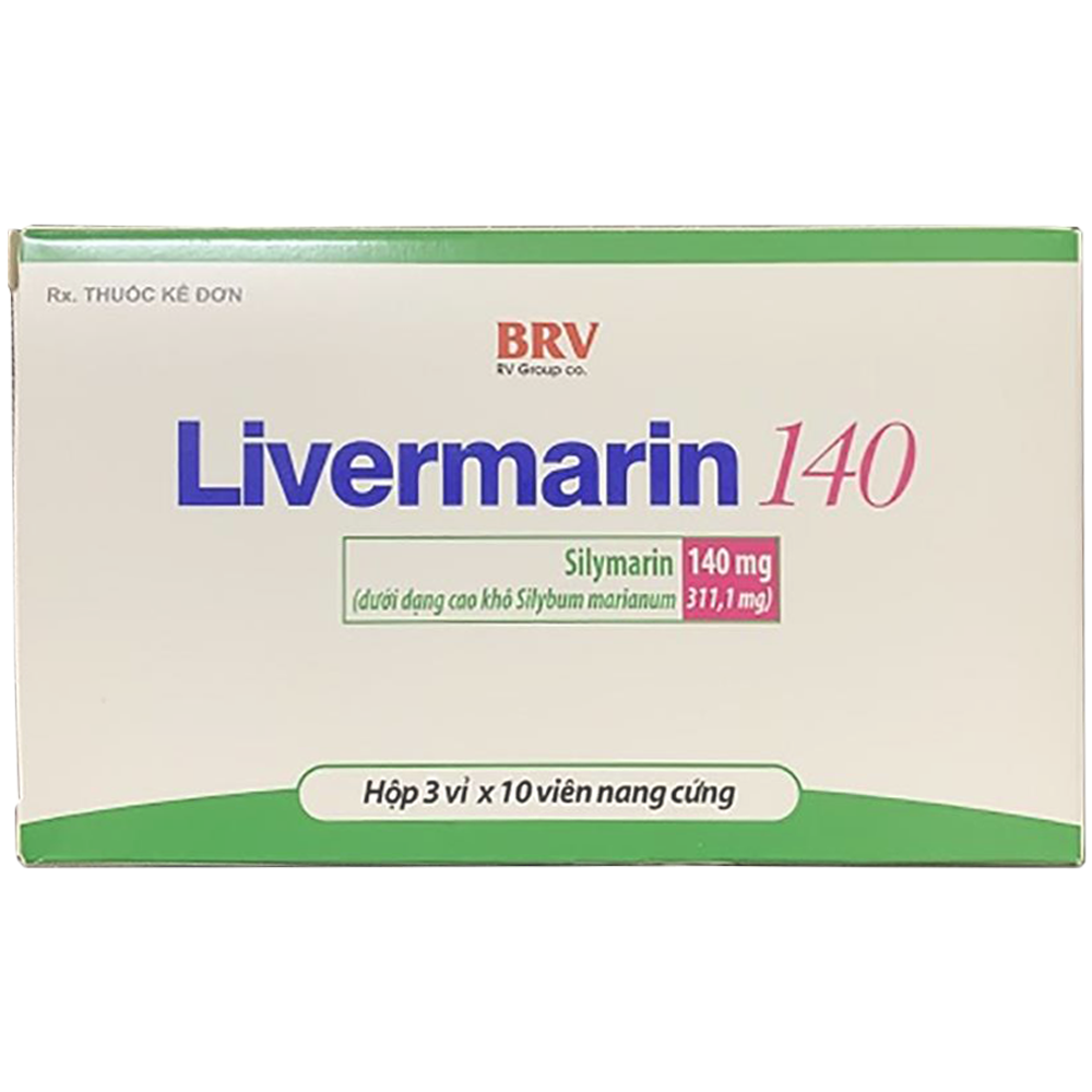 Hình ảnh Thuốc Livermarin 140 BRV bảo vệ gan, điều trị rối loạn chức năng gan (3 vỉ x 10 viên)