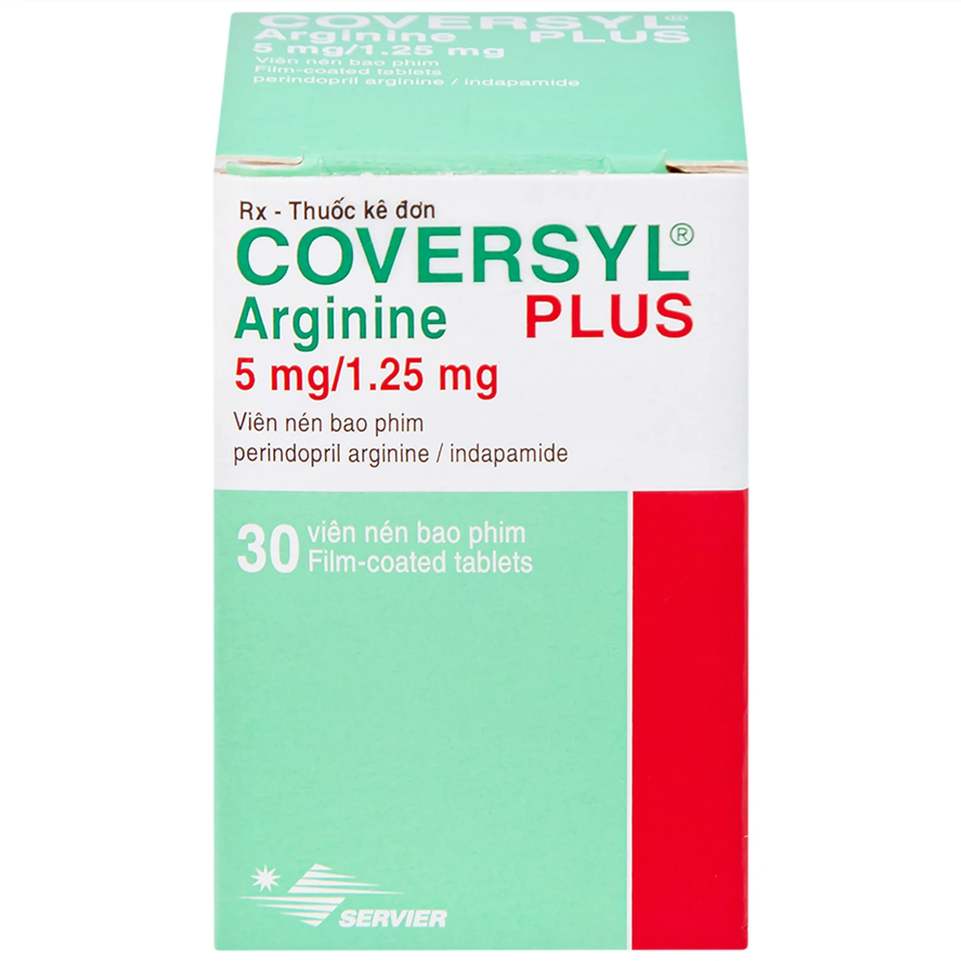 Thuốc Coversyl Plus 5mg/1,25mg trị tăng huyết áp (30 viên)