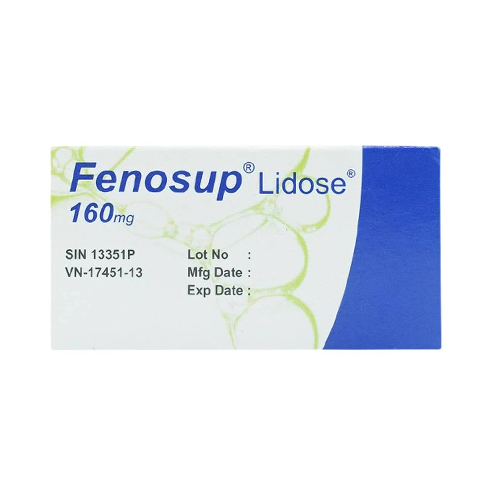 Thuốc Fenosup 160mg Hyphens trị tăng cholesterol máu (3 vỉ x 10 viên)