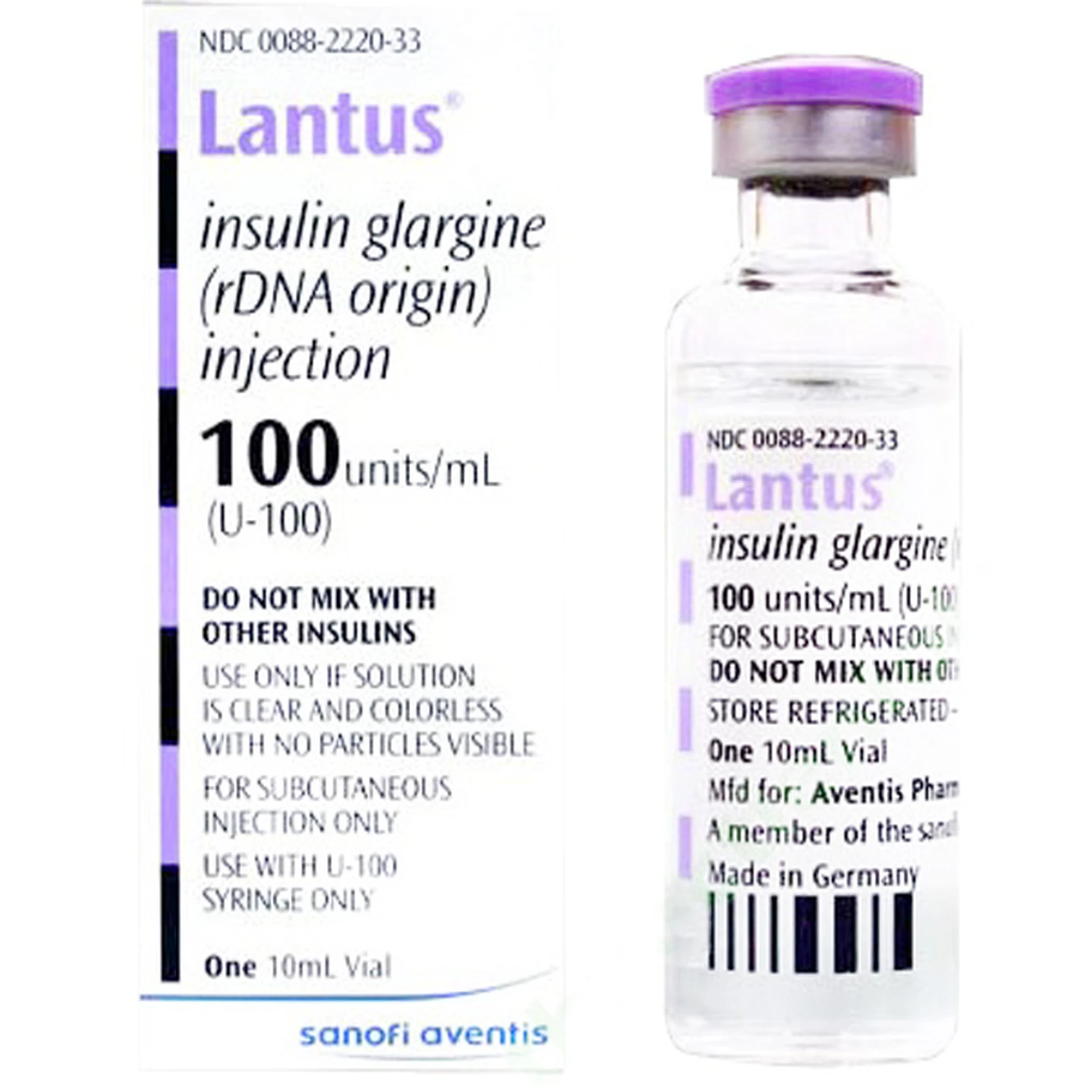 Thuốc tiêm Lantus 100units/ml Sanofi điều trị tiểu đường (10ml)