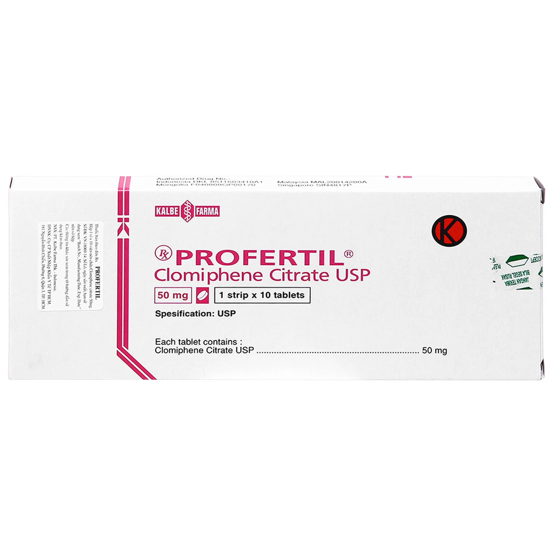 Thuốc Profertil Kalbe điều trị vô sinh ở phụ nữ vô kinh (10 viên)