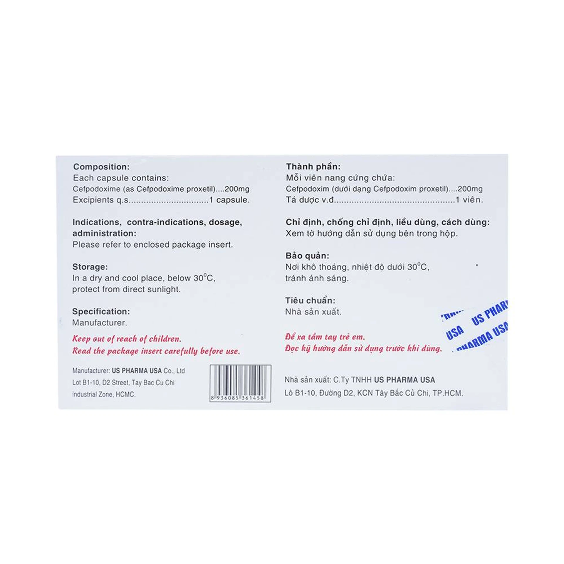 Thuốc Apfu 200mg USP điều trị các nhiễm khuẩn hô hấp (1 vỉ x 10 viên ...