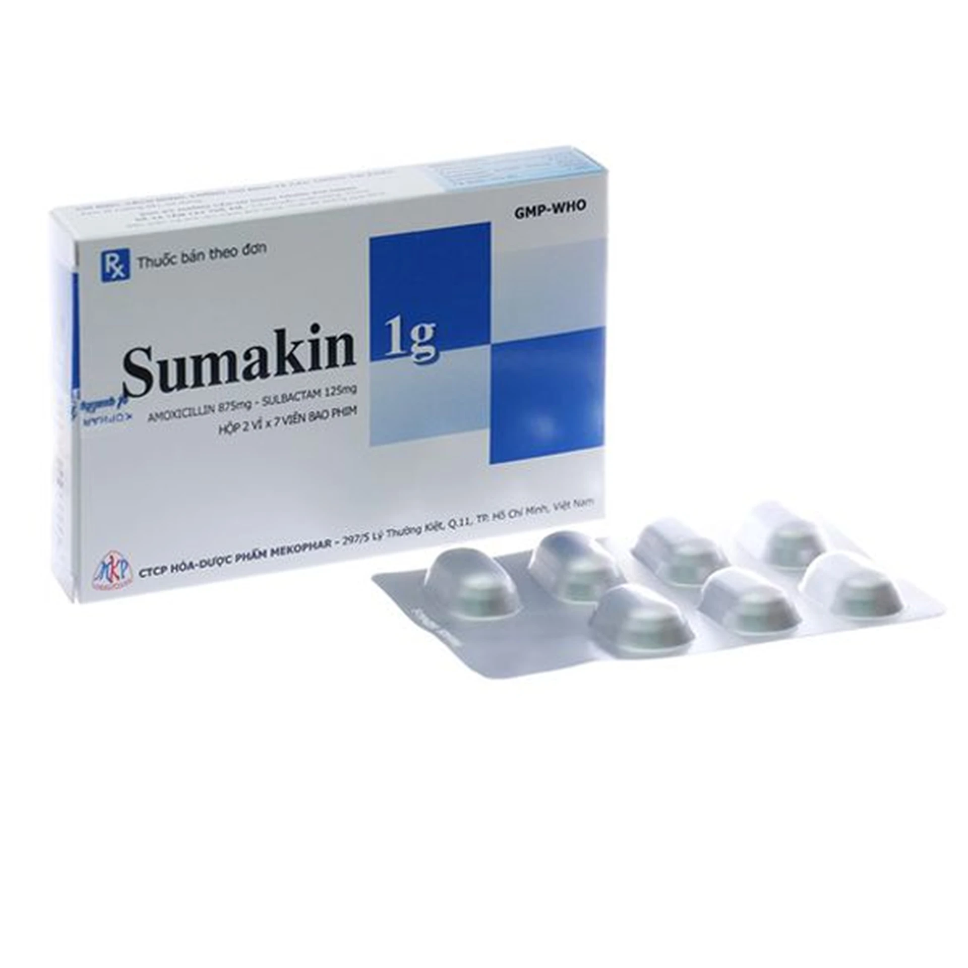 Thuốc kháng sinh Sumakin 1g - Mekophar điều trị nhiễm khuẩn