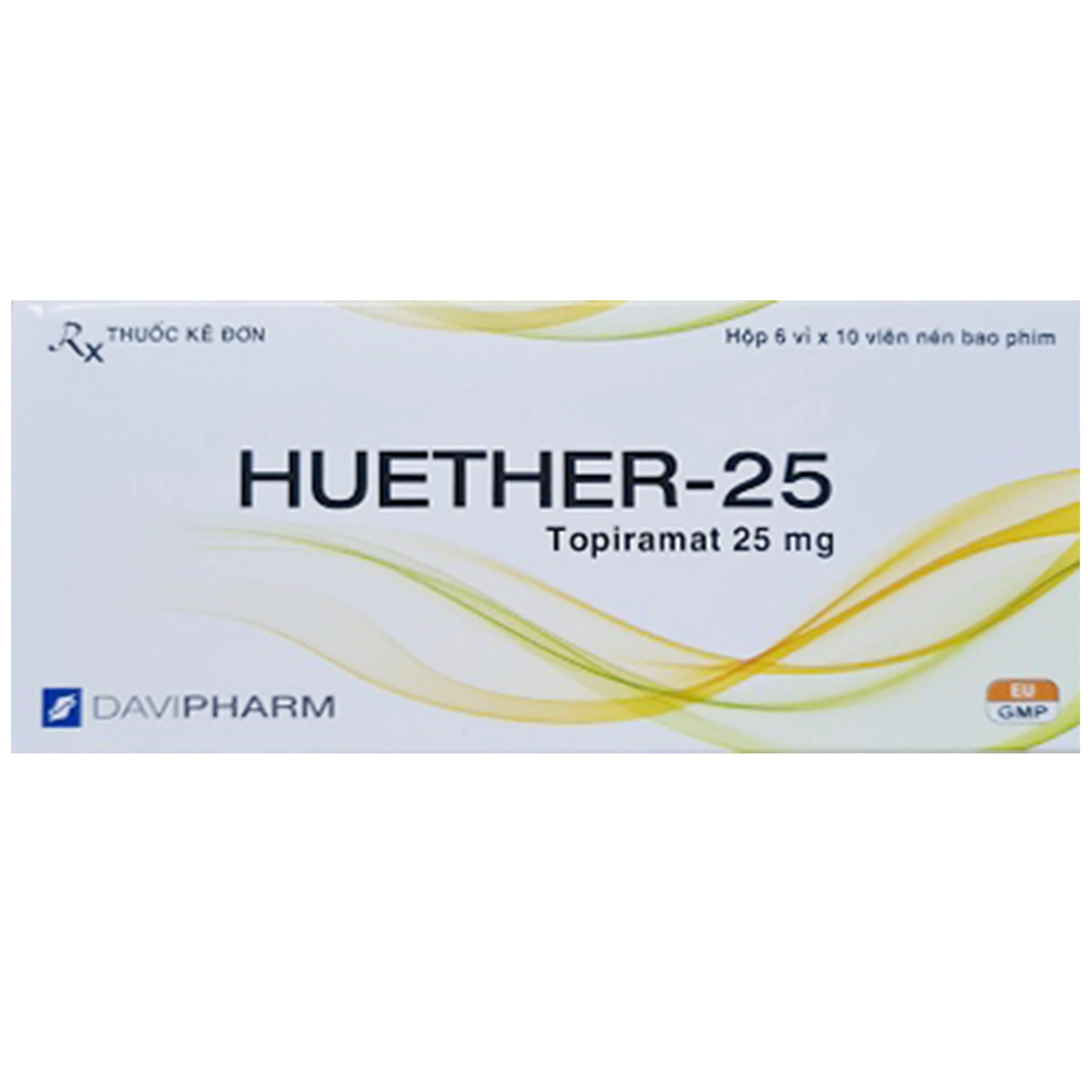 Thuốc Huether-25 điều trị động kinh, co giật, ngừa đau nửa đầu