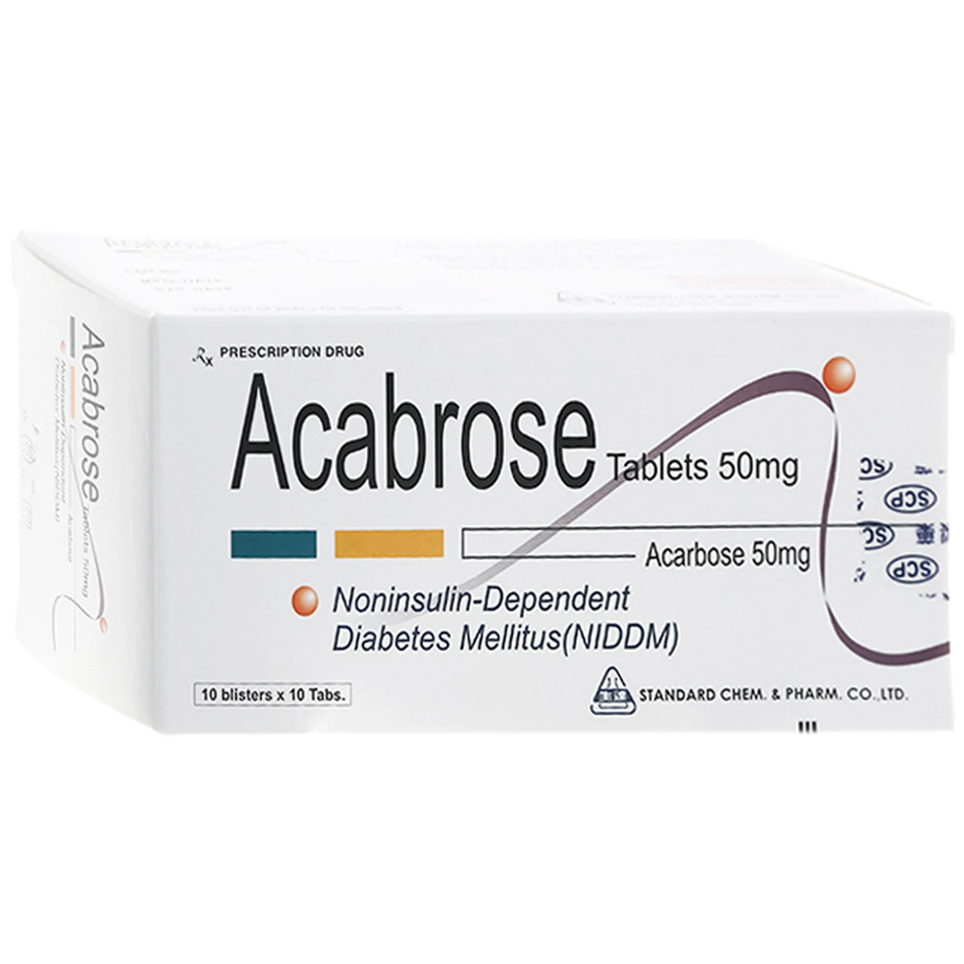 Thuốc Acarbose 50mg Standard Chem And Pharm điều trị bệnh tiểu đường ...