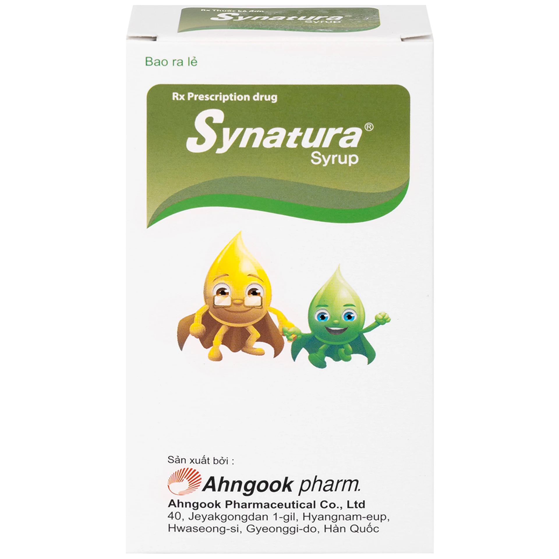 Siro Synatura Syrup AhnGook điều trị nhiễm khuẩn đường hô hấp trên cấp ...