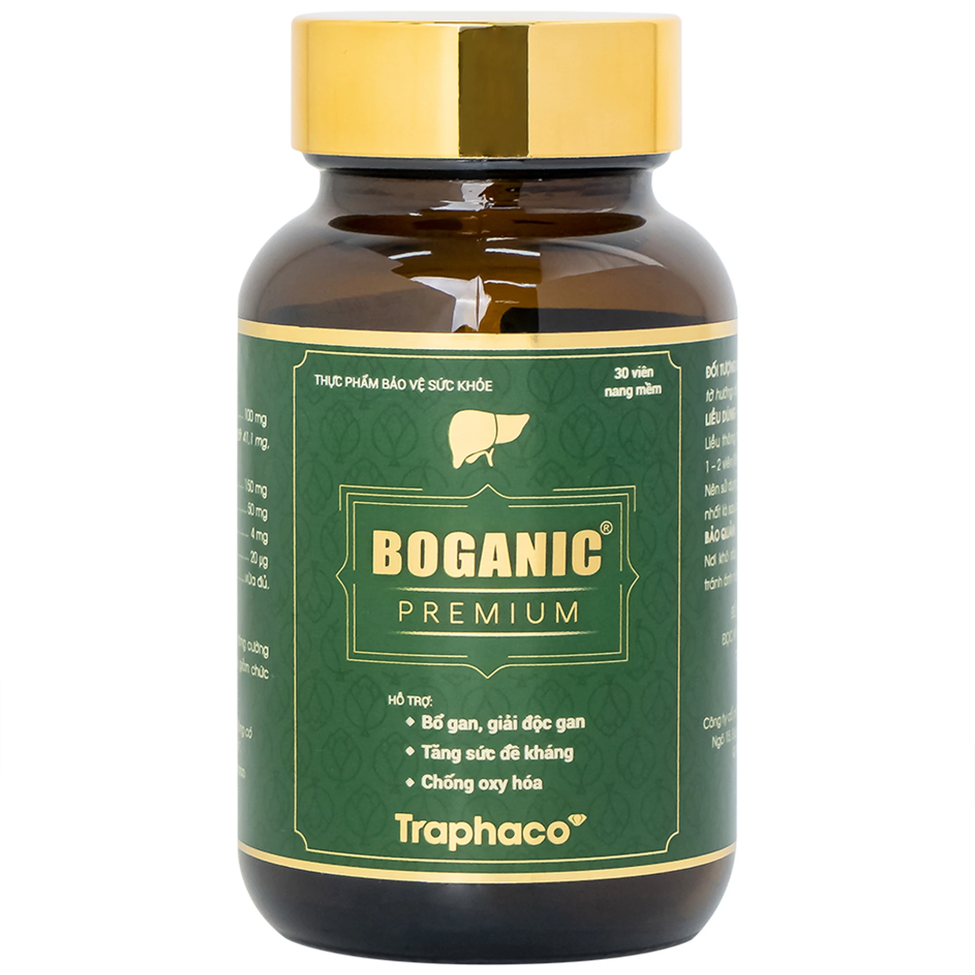 Viên uống mát gan Boganic Premium Traphaco hộp 30 viên