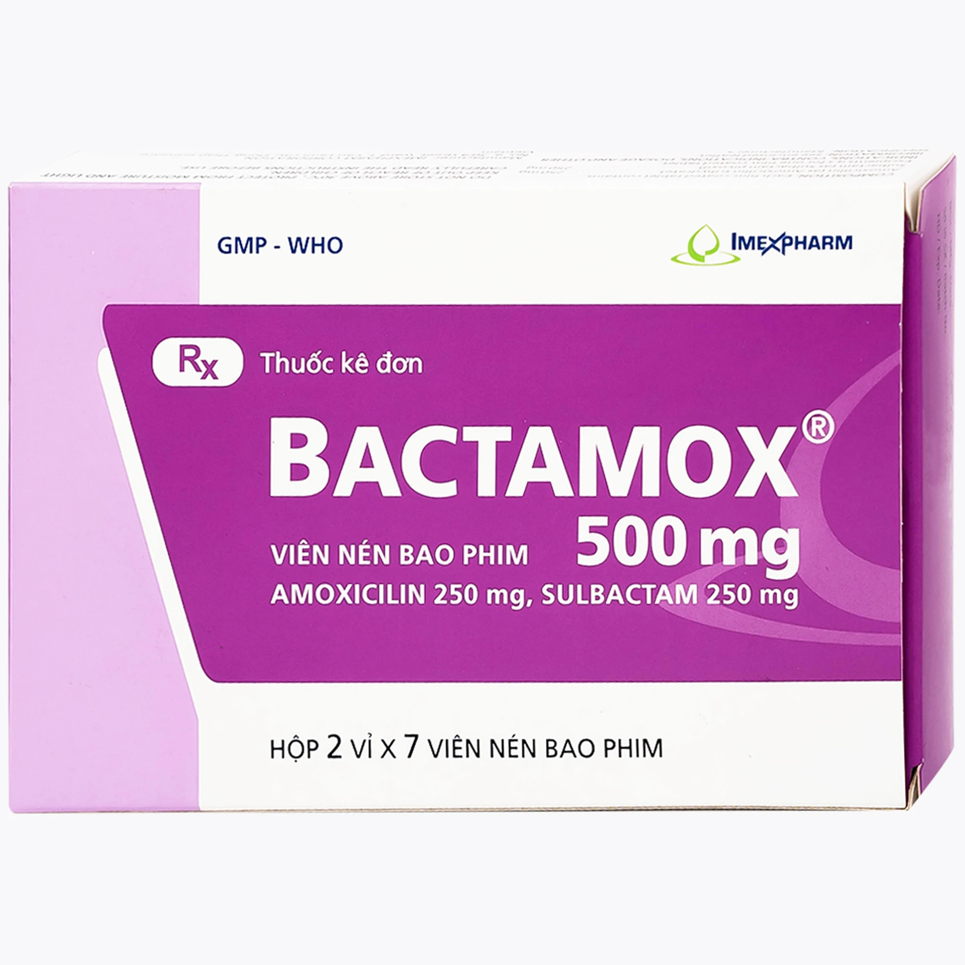 Thuốc Bactamox 500mg Imexpharm điều trị nhiễm khuẩn đường hô hấp dưới ...