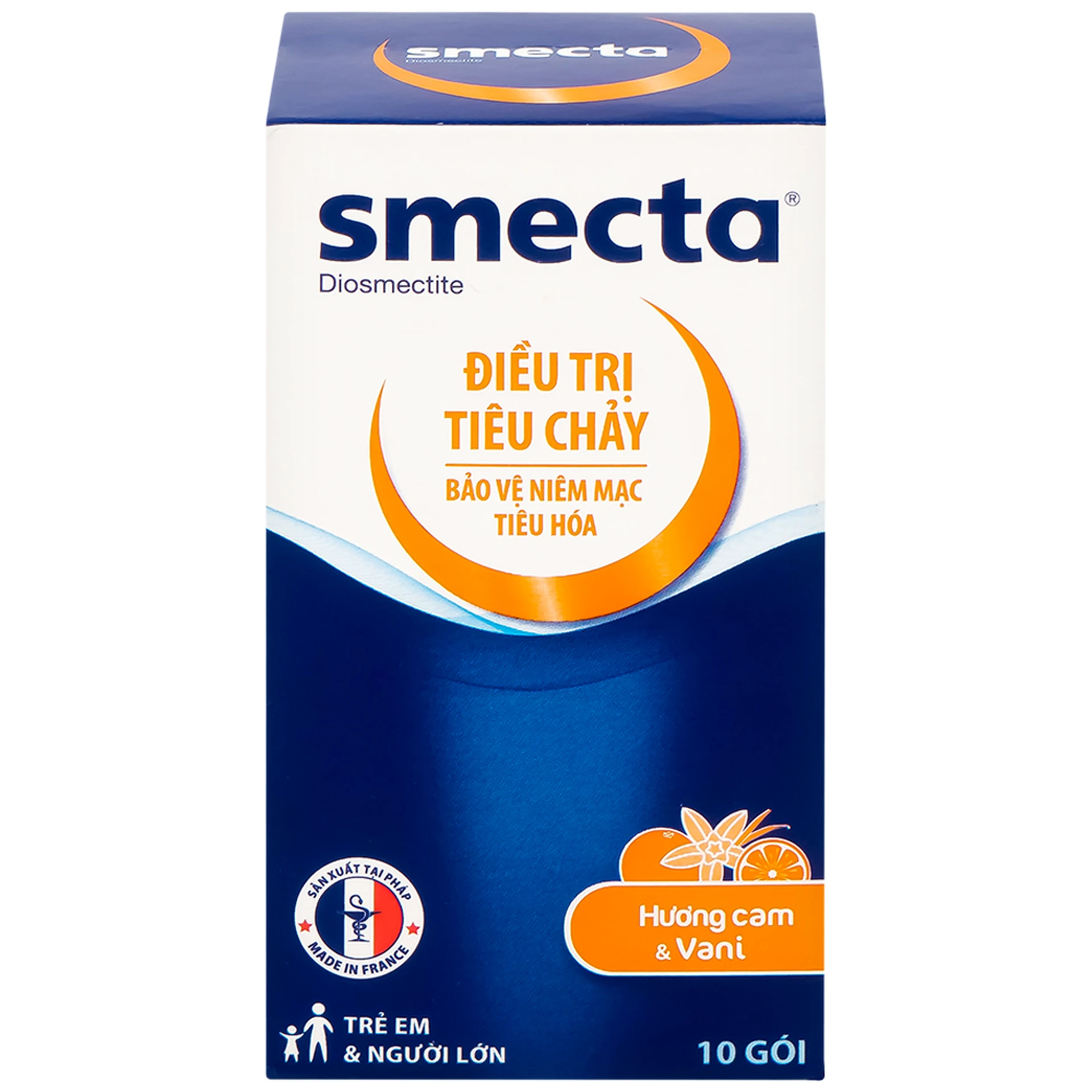 Thuốc bột Smecta trị tiêu chảy, bảo vệ niêm mạc tiêu hoá (Hộp 10 gói)