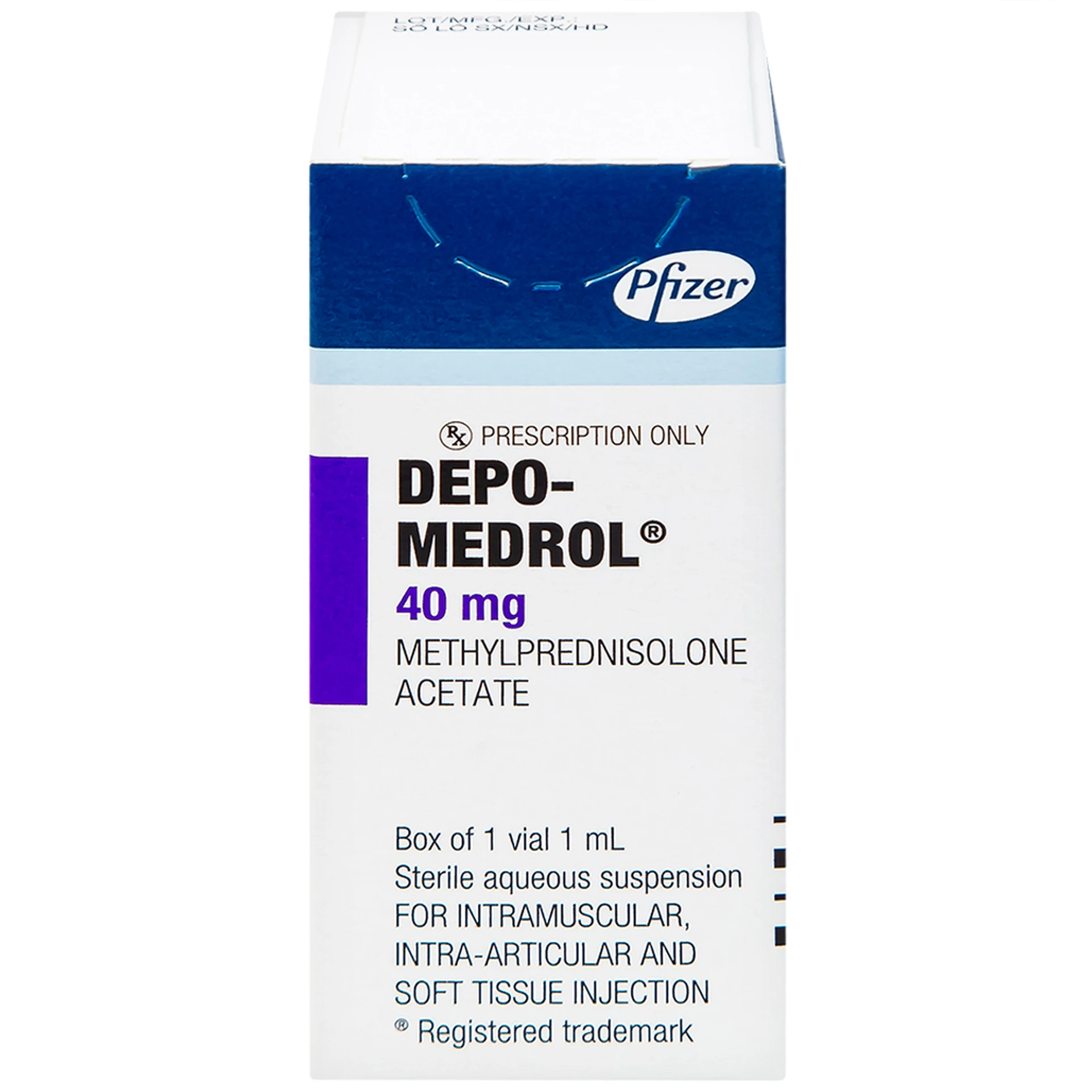 Thuốc tiêm Depo Medrol 40mg điều trị viêm khớp (1 lọ x 1ml)