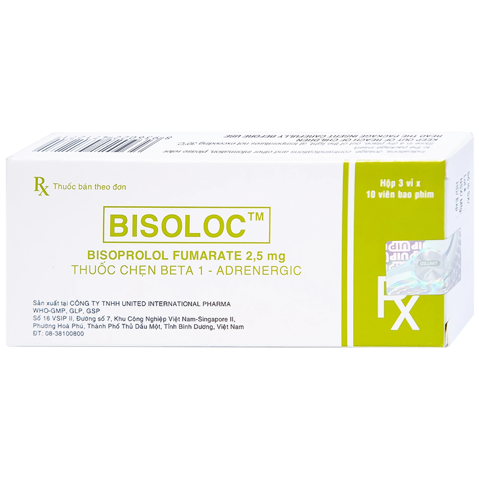 Bisoloc 2.5mg: Thuốc điều trị tăng huyết áp và bệnh mạch vành