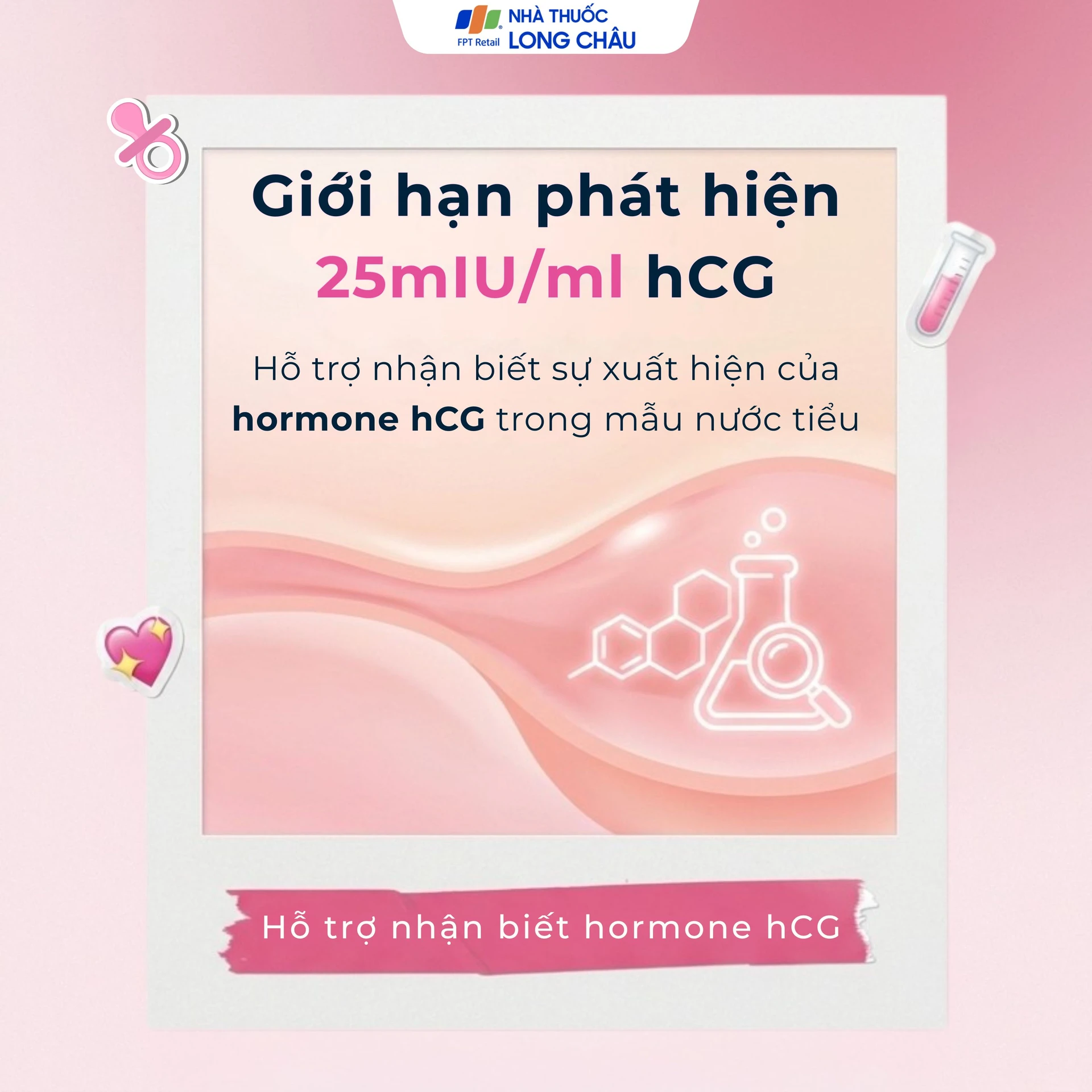 Que thử thai nhanh Safefit Test (Hộp 1 que x 1 cốc nhựa)