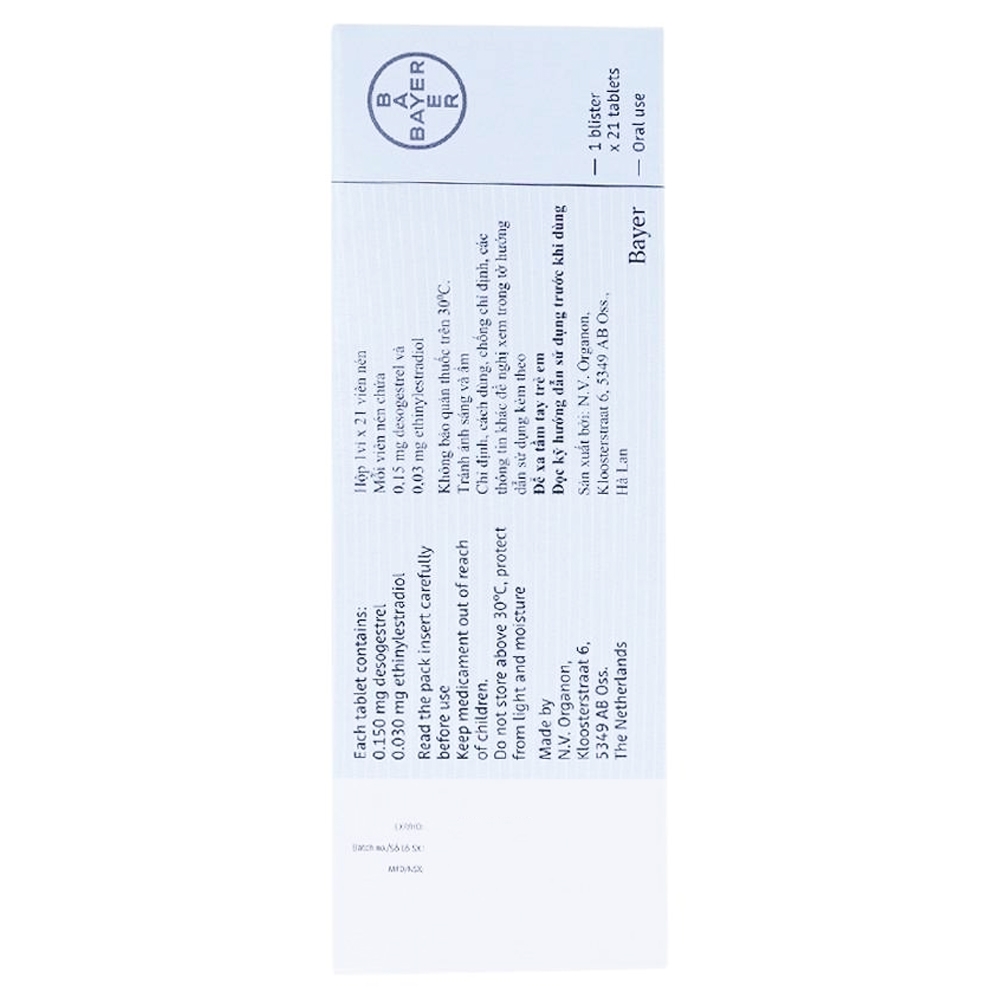 Hình ảnh Thuốc Marvelon Bayer dùng để tránh thai (1 vỉ x 21 viên)