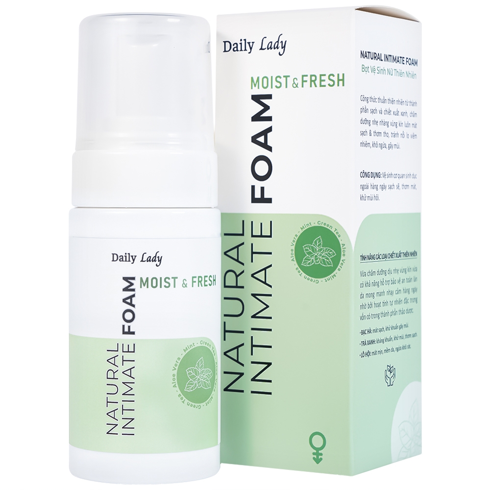 Hình ảnh Dung dịch vệ sinh phụ nữ dạng bọt Daily Lady Moist And Fresh vệ sinh cơ quan sinh dục, khử mùi hôi (100ml)