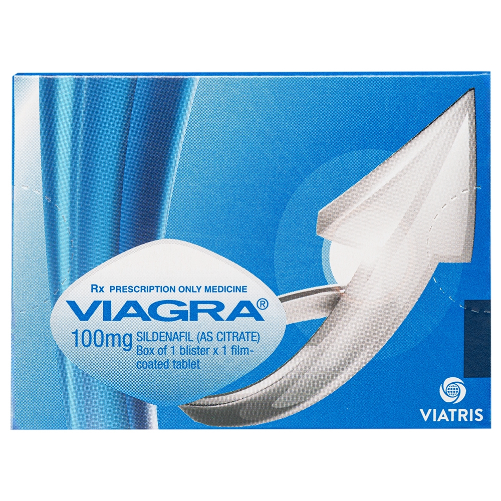Hình ảnh Thuốc Viagra 100mg Viatris điều trị rối loạn cương dương (1 vỉ x 1 viên)