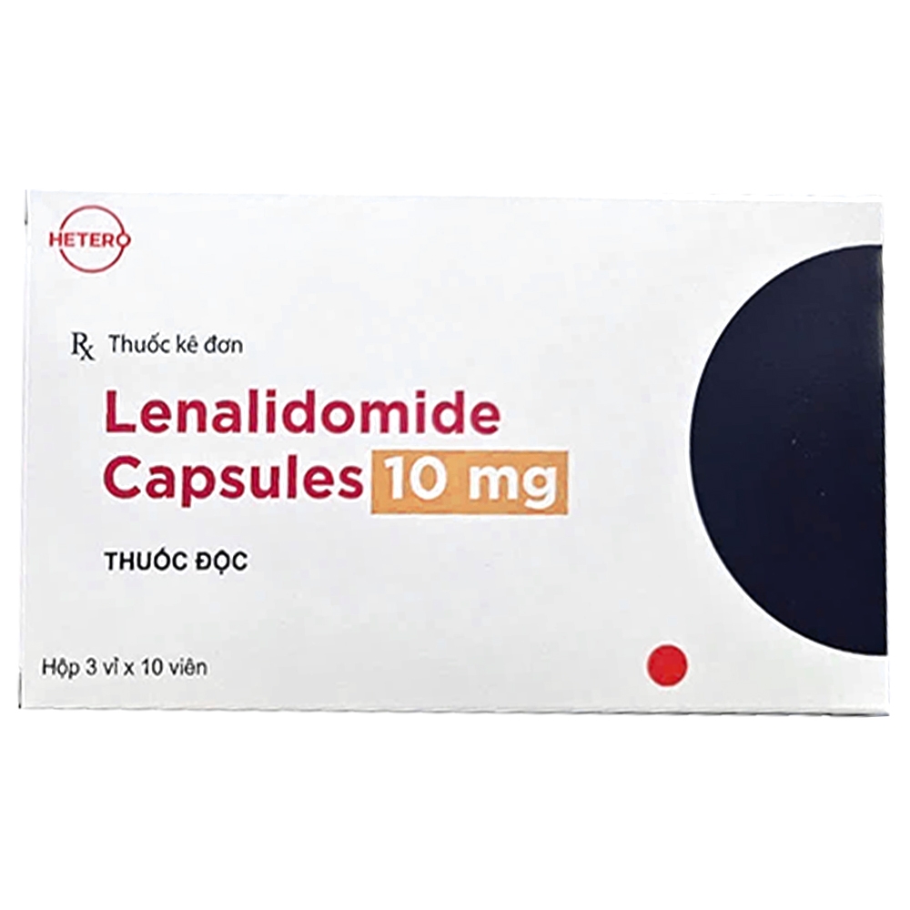 Hình ảnh Thuốc Lenalidomide Capsules 10mg Hetero điều trị ung thư (3 vỉ x 10 viên)