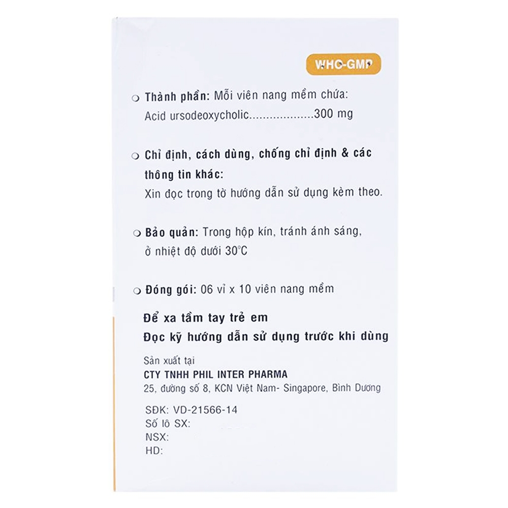 Hình ảnh Viên nang mềm Macibin 300mg Phil Inter Pharma làm tan sỏi mật, điều trị xơ gan (6 vỉ X 10 viên) 