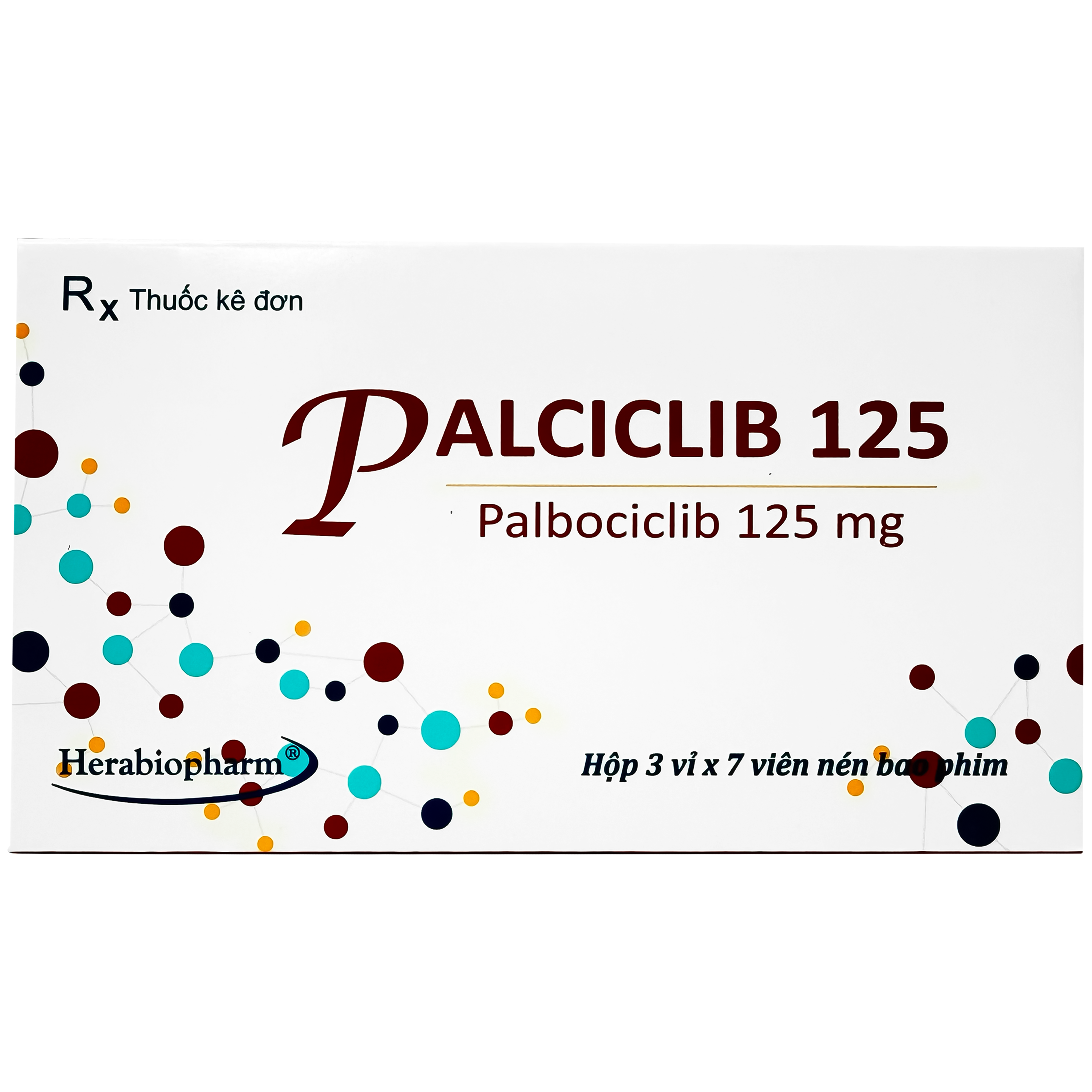 Hình ảnh Thuốc Palciclin 125mg Herabiopharm điều trị ung thư vú (3 vỉ x 7 viên)