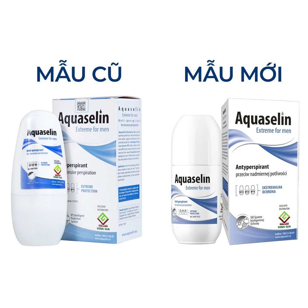 Hình ảnh Lăn khử mùi Aquaselin Extreme For Men dùng cho vùng nách dành cho nam giới, giảm mồ hôi (50ml)