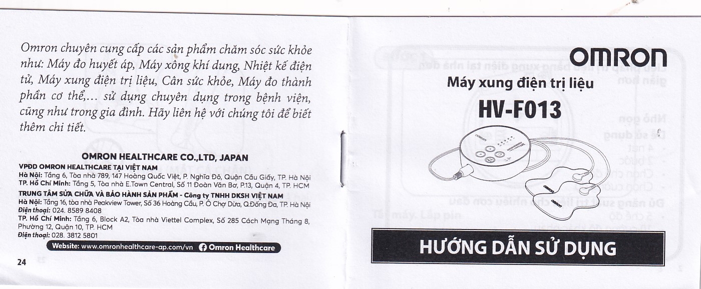 Hình ảnh Máy xung điện trị liệu Omron HV-F013 giảm đau cơ và khớp 