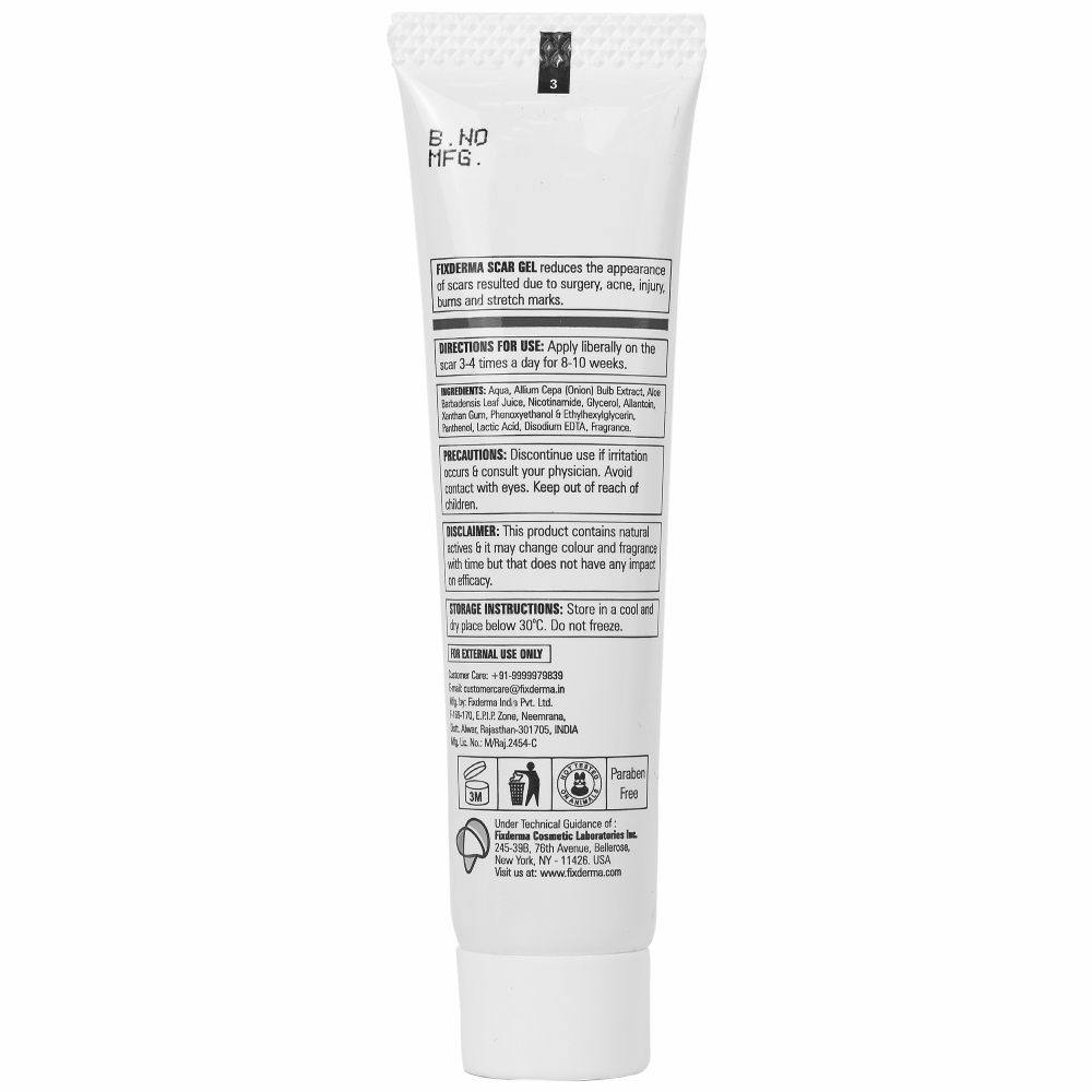 Hình ảnh Gel làm mờ sẹo Fixderma Scars gel do mụn, bỏng, rạn da, vết thương (15ml)