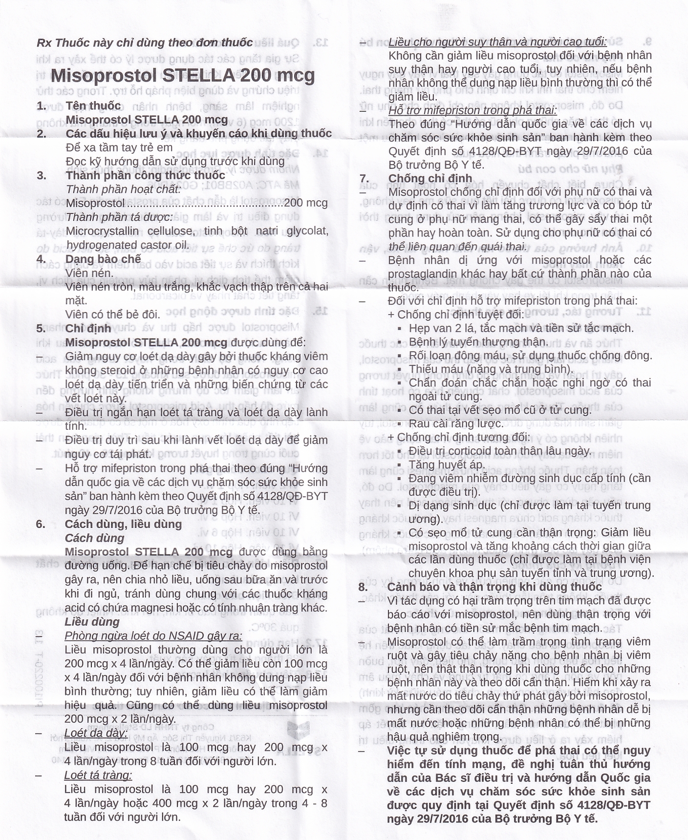 Hình ảnh Viên nén Misoprostol Stella 200mcg giảm nguy cơ loét dạ dày (3 vỉ x 10 viên)