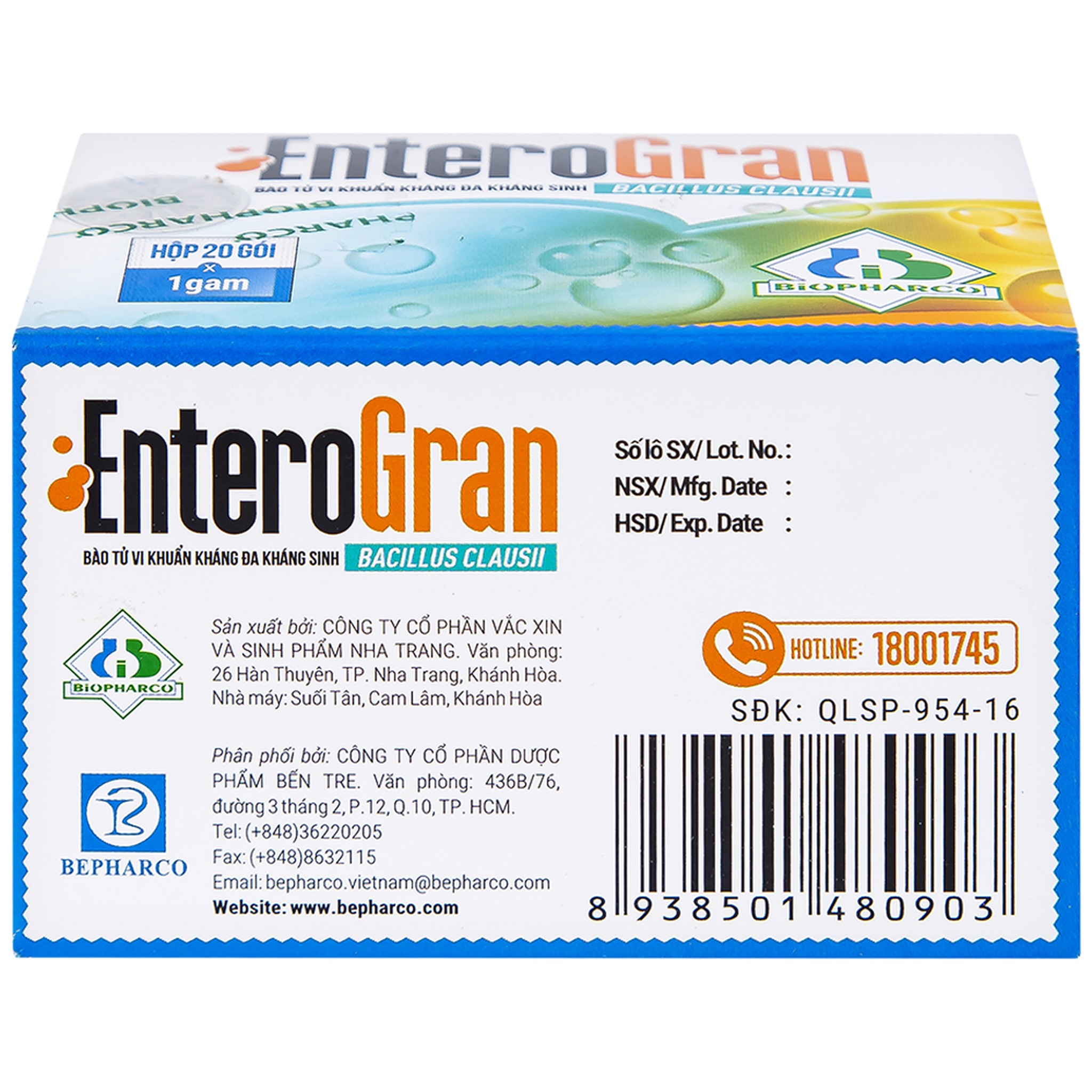 Thuốc Enterogran Biopharco điều trị và phòng ngừa rối loạn vi sinh ...