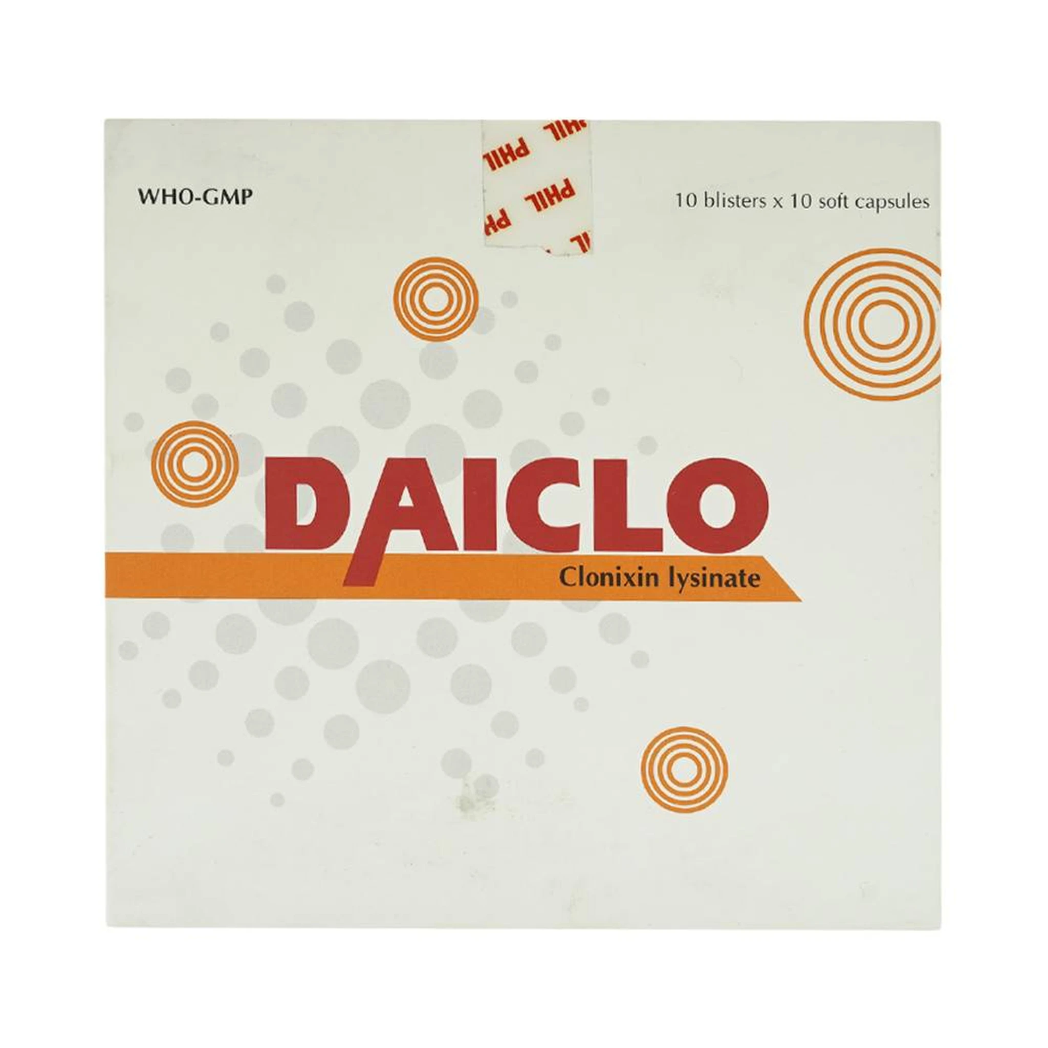 Daiclo 125mg Phil - Thuốc giảm đau, hạ sốt (10 vỉ x 10 viên)