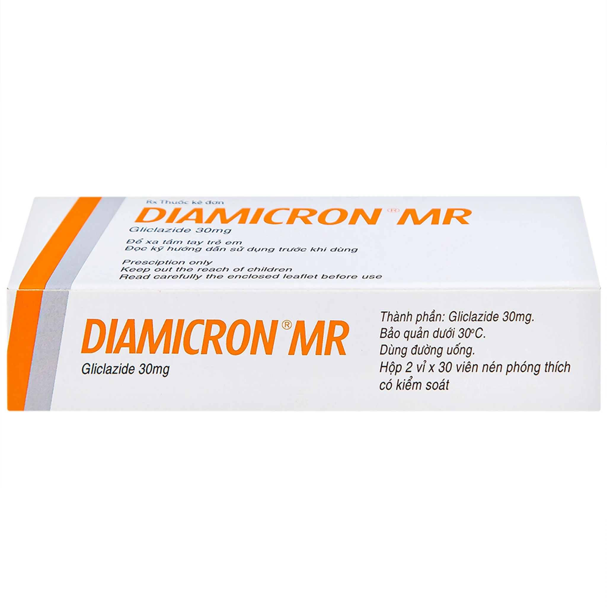 Diamicron MR 30mg - Điều trị đái tháo đường (2 vỉ x 30 viên)