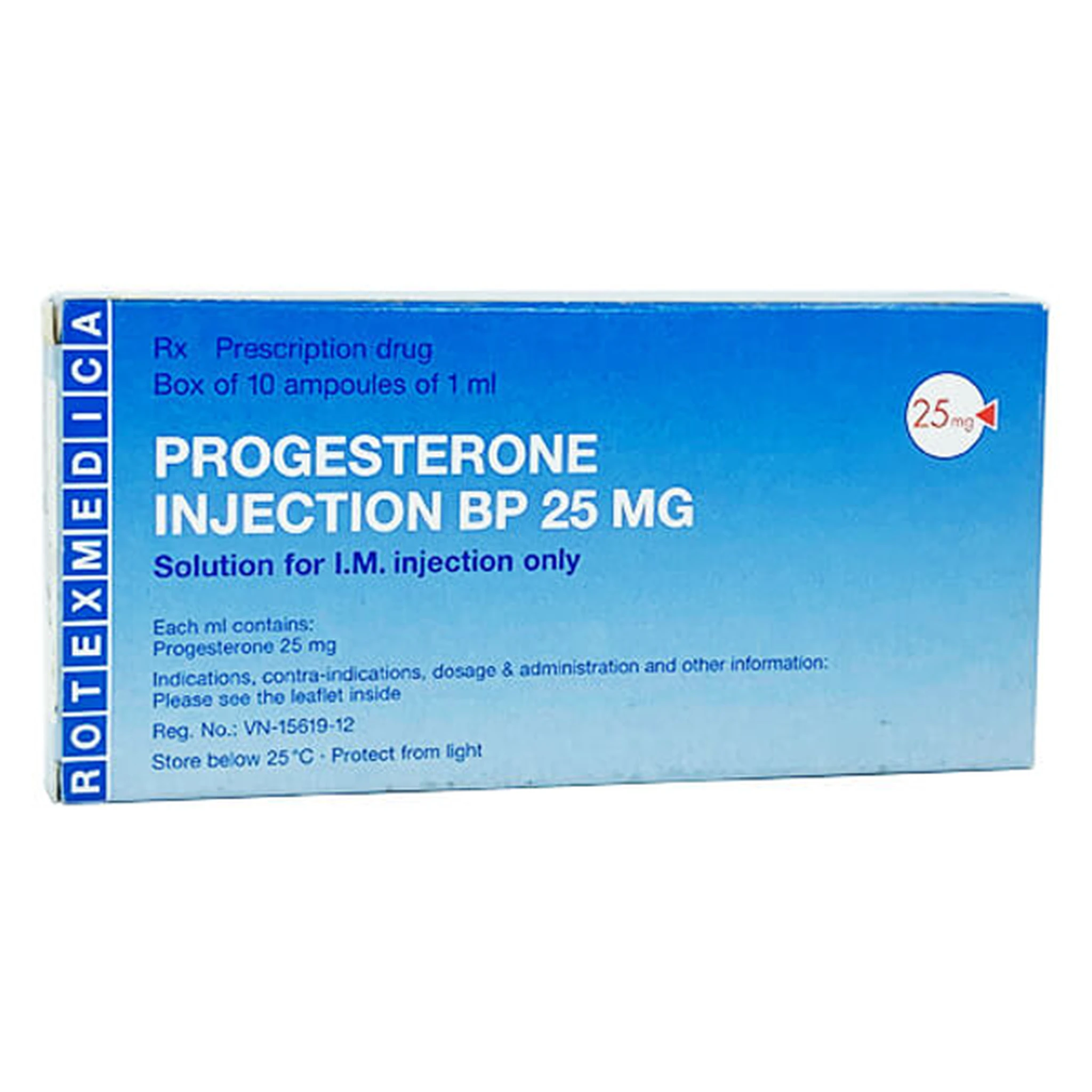 Progesterone 25mg/1ml trị chảy máu do rối loạn chức năng tử cung