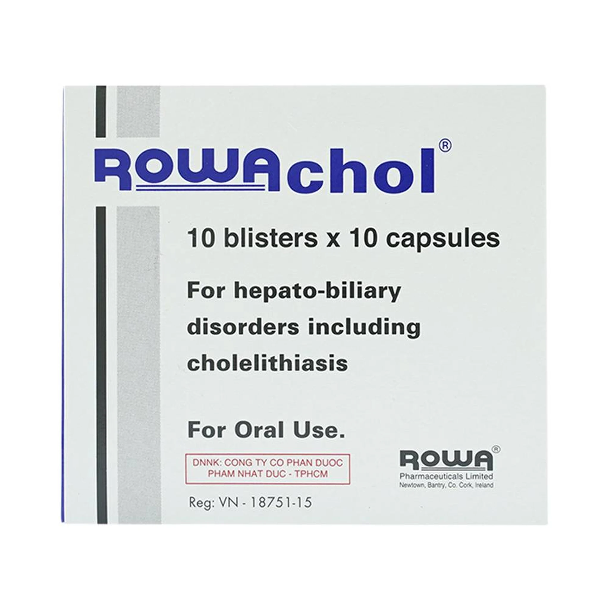 Thuốc Rowachol Rowa làm tan sỏi đường mật (10 vỉ x 10 viên)